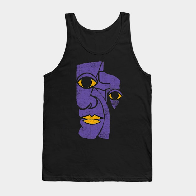 Picasso face (ultra violet refined) Tank Top by bulografik